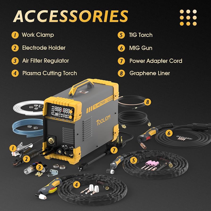 toolion様 TOOLIOM MIG/TIG/CUT/Stick Welder 5 in 1 Multiprocess Welding
