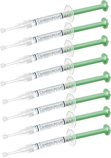 Opalescence 35% Gel Syringes Teeth Whitening - Refill Kit (8 Count) Carbamide Peroxide. Made by Ultradent, in Cool Mint Flavor. Tooth Whitening Refill Syringes 5197-4