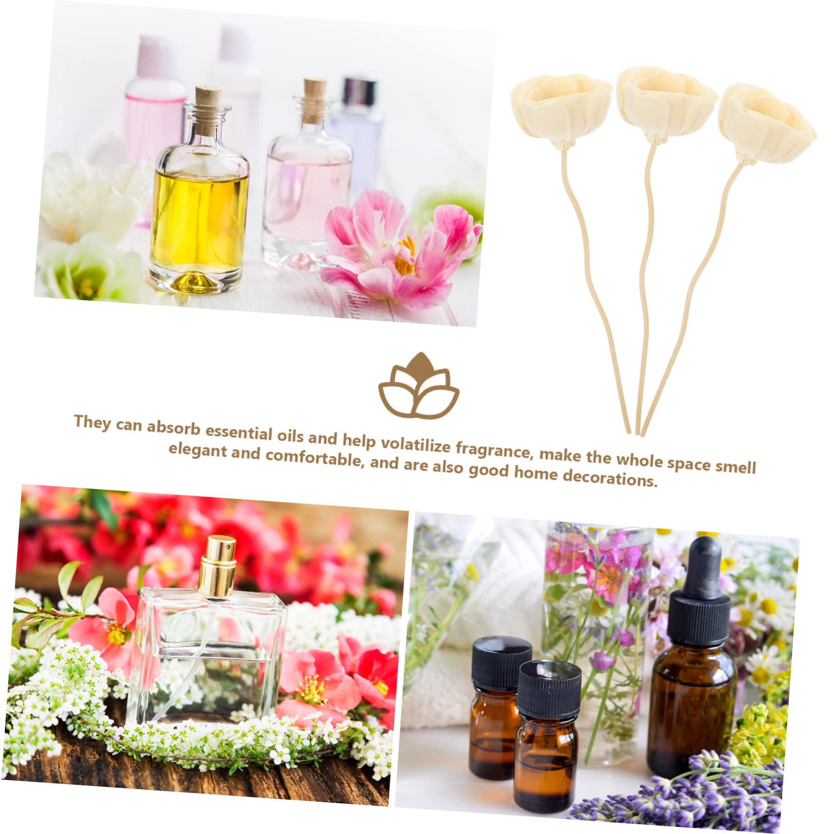 MAGICLULU 3 Sätze Aromatherapie-Rattan Room Fragrance Diffuser Sticks Wesentliche Diffusoren Automatisch Docht Duftstäbchen Für Ätherische Öle Zubehör Für Aromaflaschen 10 Stück * 3