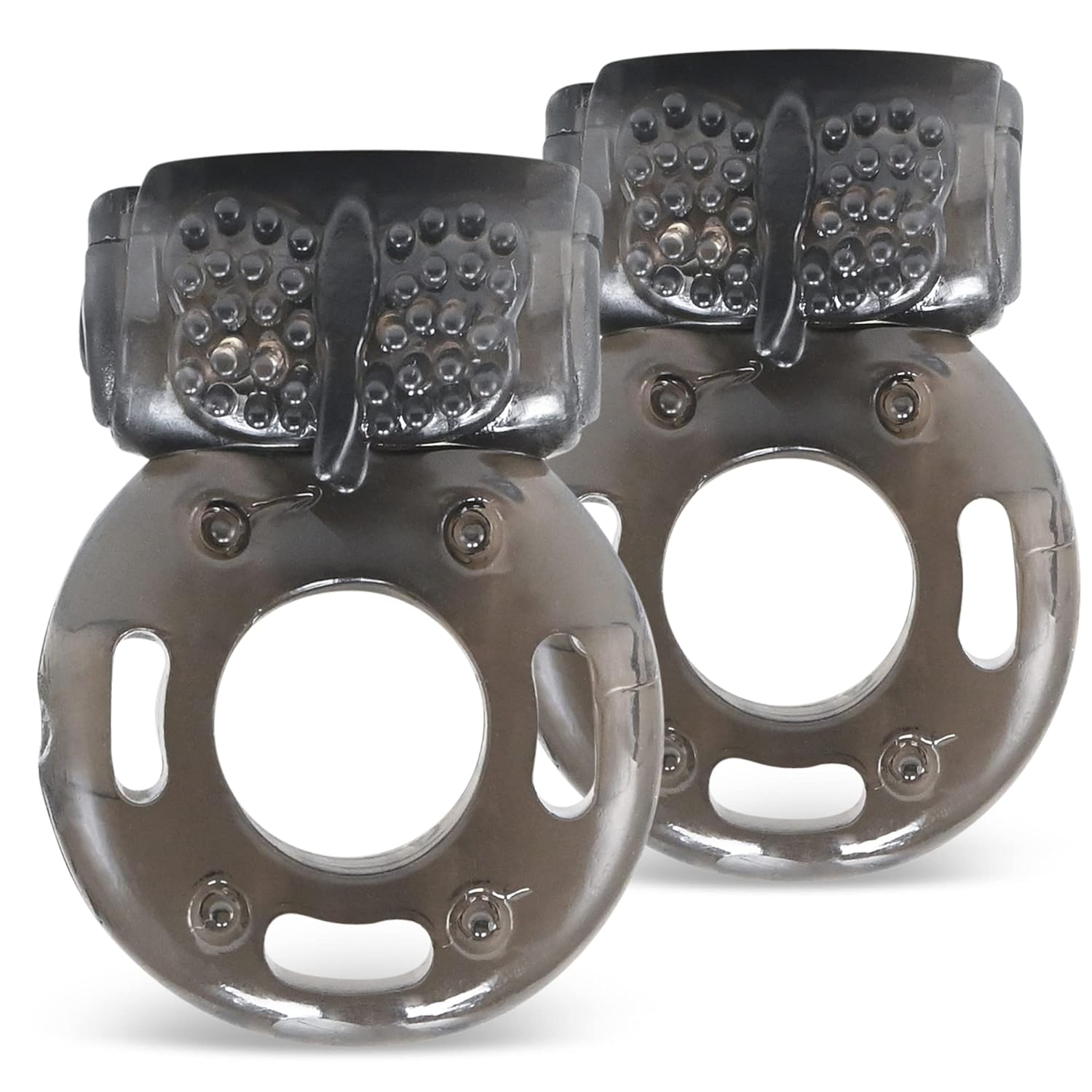 Cock Ring Set - 2X Vibrating Cock Ring for Everyone with Clit Stimulator for Increased Stamina Enhanced Erections