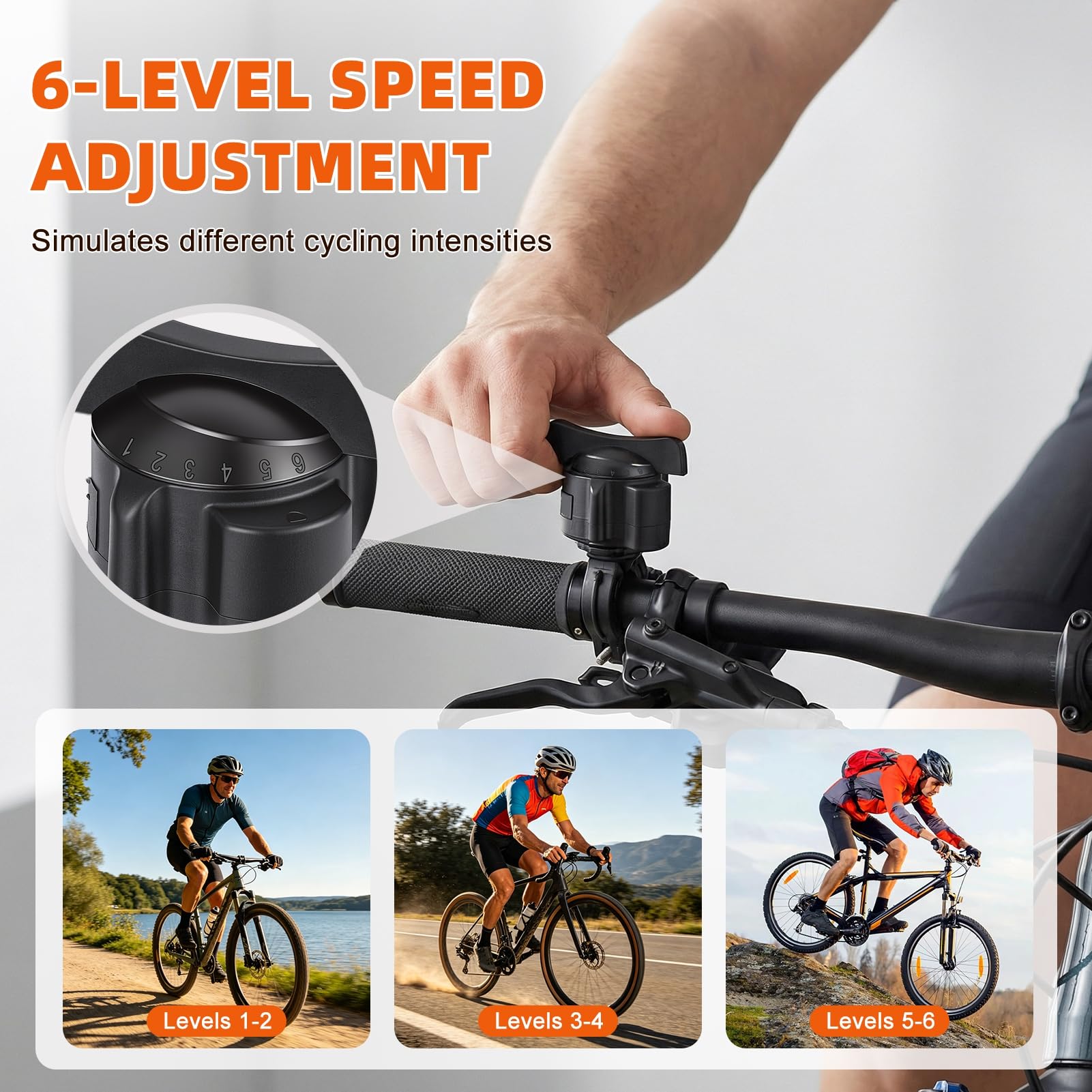 Turbo Trainer – magnetyczny stacjonarny trener rowerowy do kół 66-71.1 cm i 700C – regulowany stojak rowerowy o 6-stopniowym oporze do jazdy w pomieszczeniach z dźwignią szybkiego zwalniania i blokiem