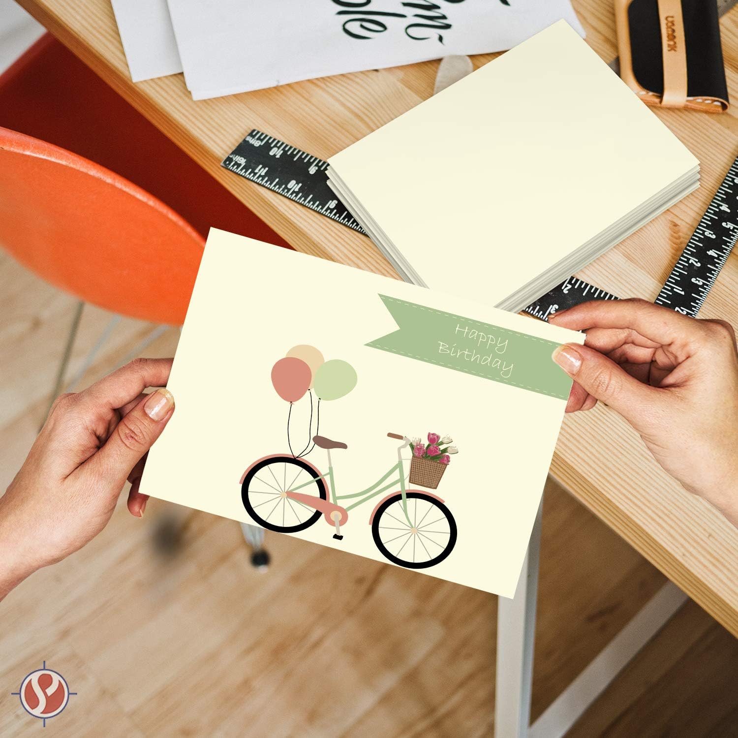 Cream Flat Note Cards - Blank Heavyweight Off-White Cards for Invitations, Greetings Postcards and Announcements - 5 x 7 inches (A7 Size) - 50 Per Pack - This Is Not a Fold Over Card (No Envelopes) - Image 3