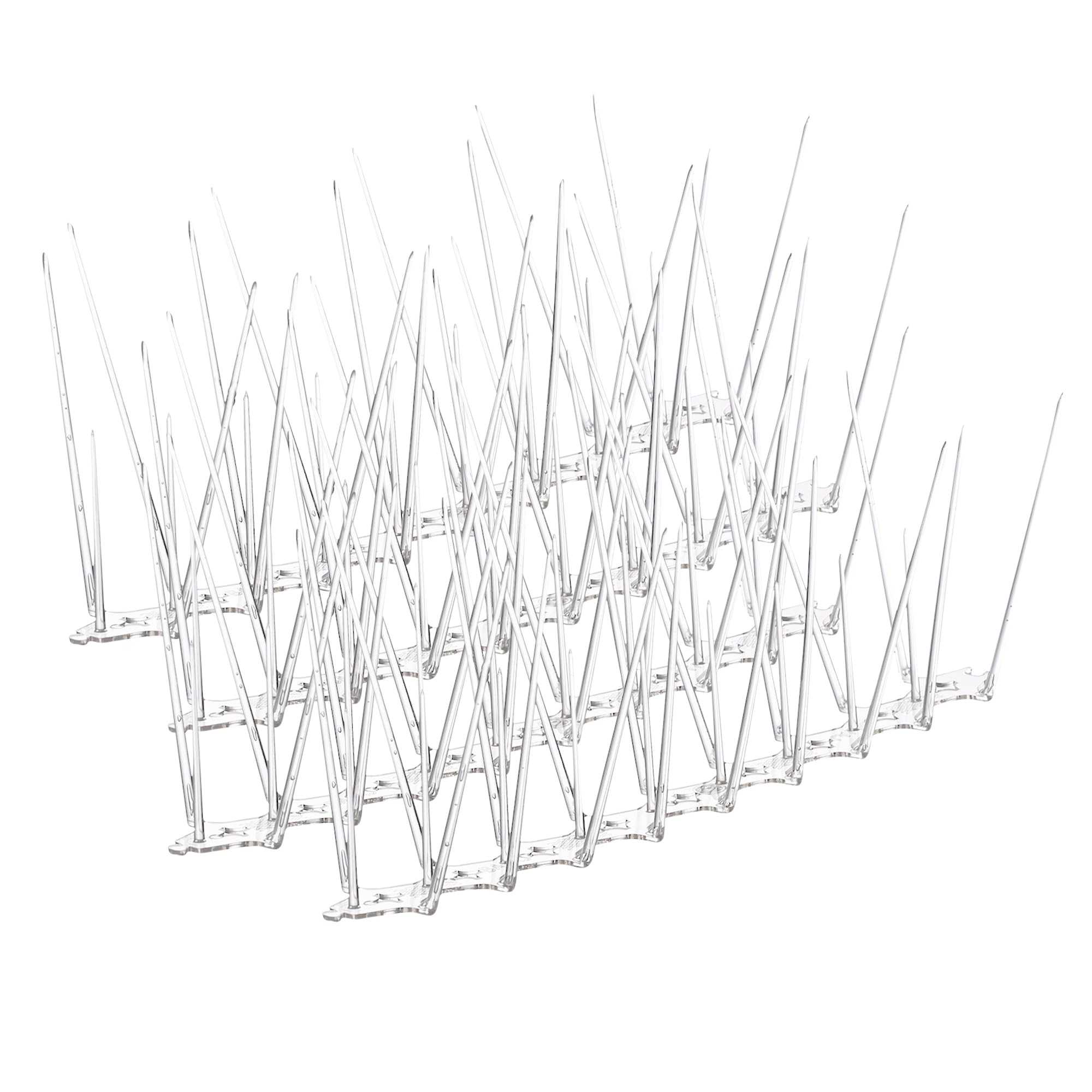 Kuber Industries Pack of 6 Transparent Bird Spikes for Pigeon Control | Plastic Weather Resistant Anti-Pigeon Spikes for AC/Window & Outdoor Balcony