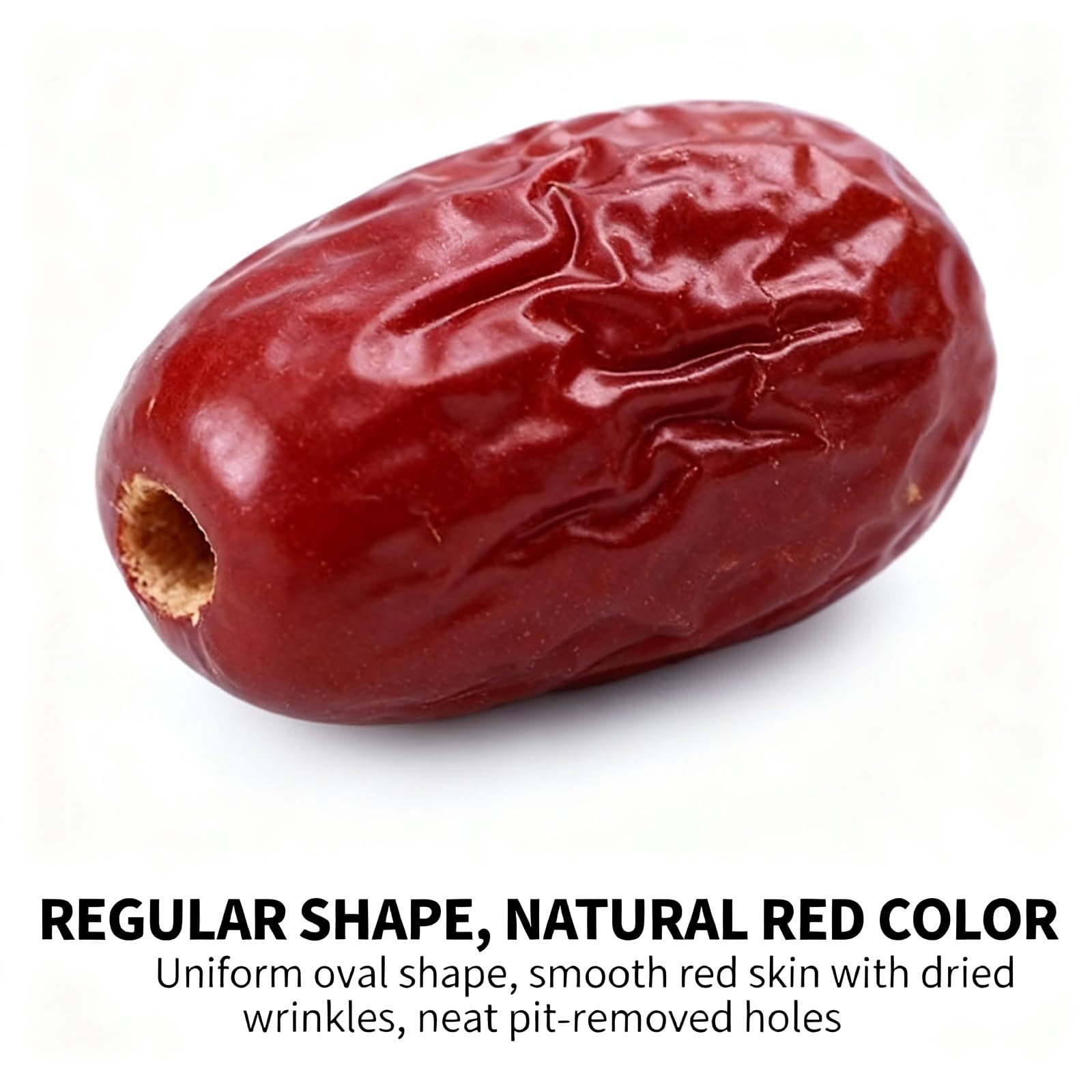 250 g de dátiles rojos secos, azufaifas de pulpa gruesa y corazón pequeño, dulces naturales, té, gachas, sopa y repostería.(1000g)