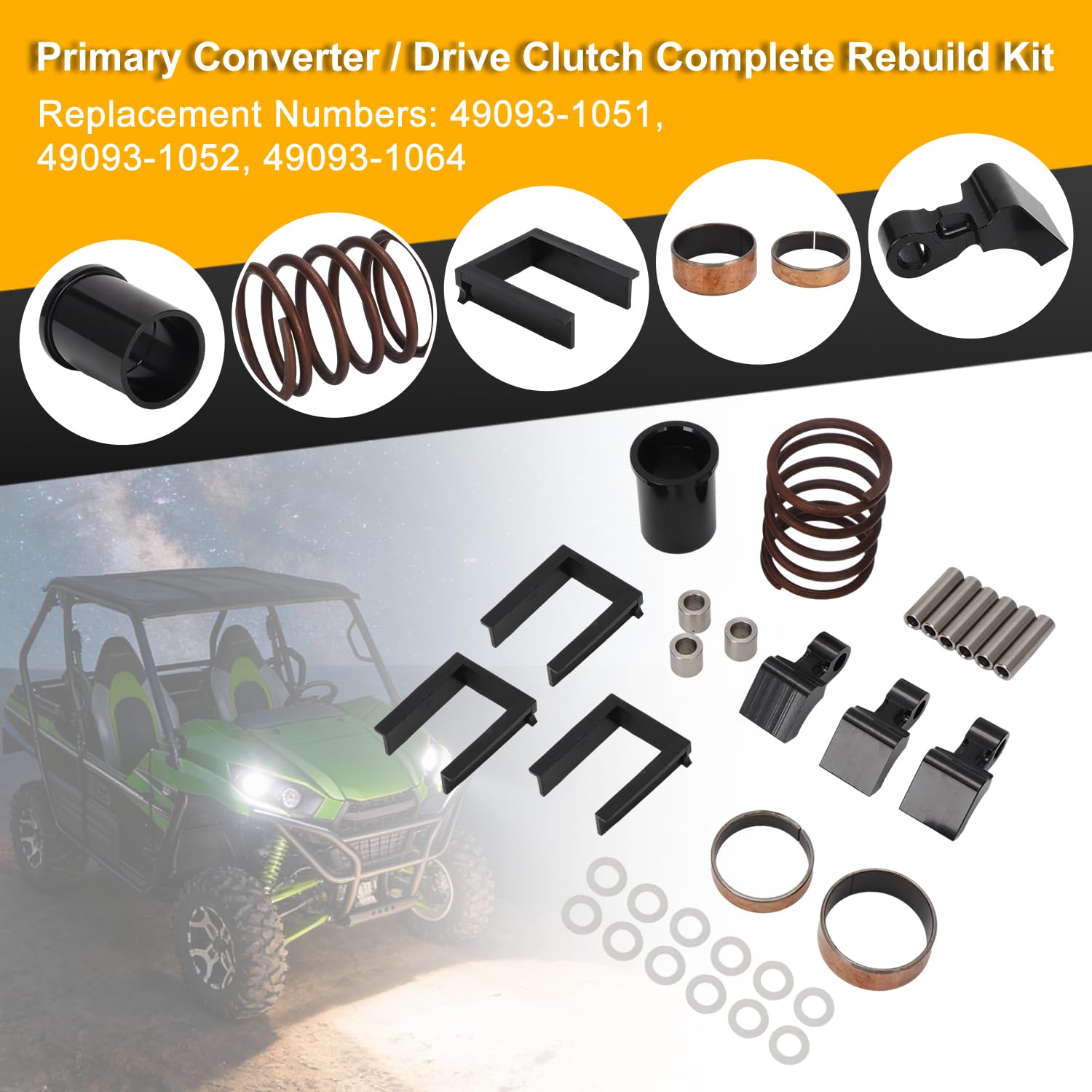 Amazon.com: Complete Drive Clutch Rebuild Kit for Kawasaki 2510