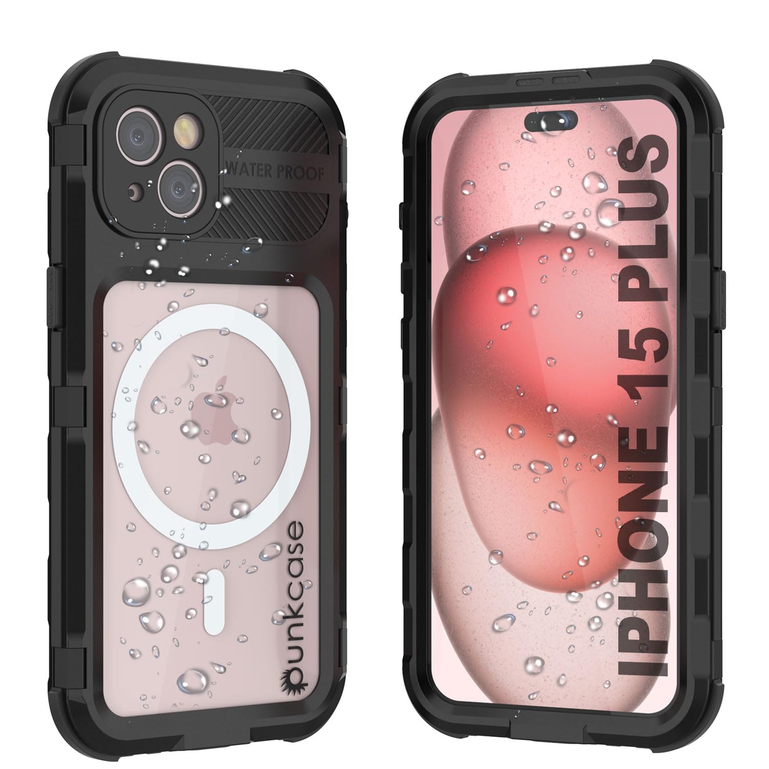 Punkcase for iPhone 15 Plus Waterproof Aluminum Case [Metal Extreme 2.0 Series] IP68 Rugged Bumper Cover W/Buillt in Screen Protector | Ultimate