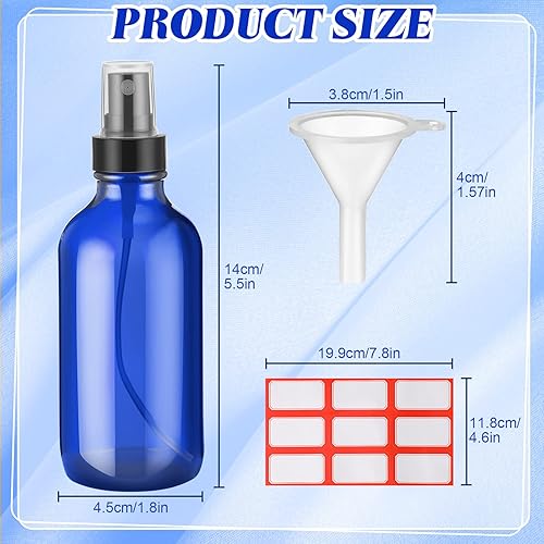 Miniatura 2 de Fumete 36 botellas de spray de vidrio de 4 onzas, botella de spray de vidrio de niebla fina, recipientes de líquido recargables con 6 etiquetas, 6