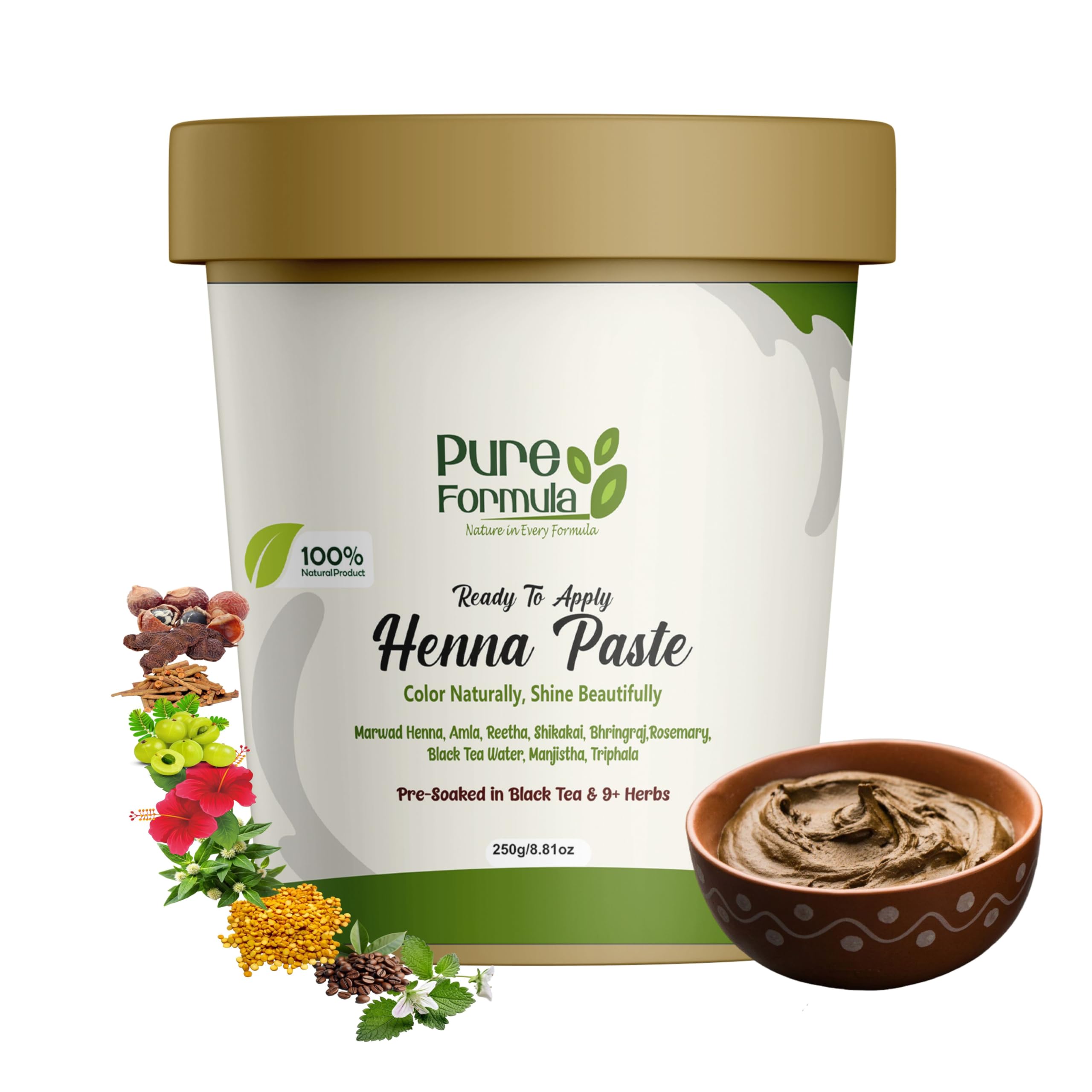 Ready to Apply Henna Paste for Hair | Natural Hair Color & Conditioning | Herbal Mehendi Paste for Soft, Shiny & Healthy Looking Hair-picture-32