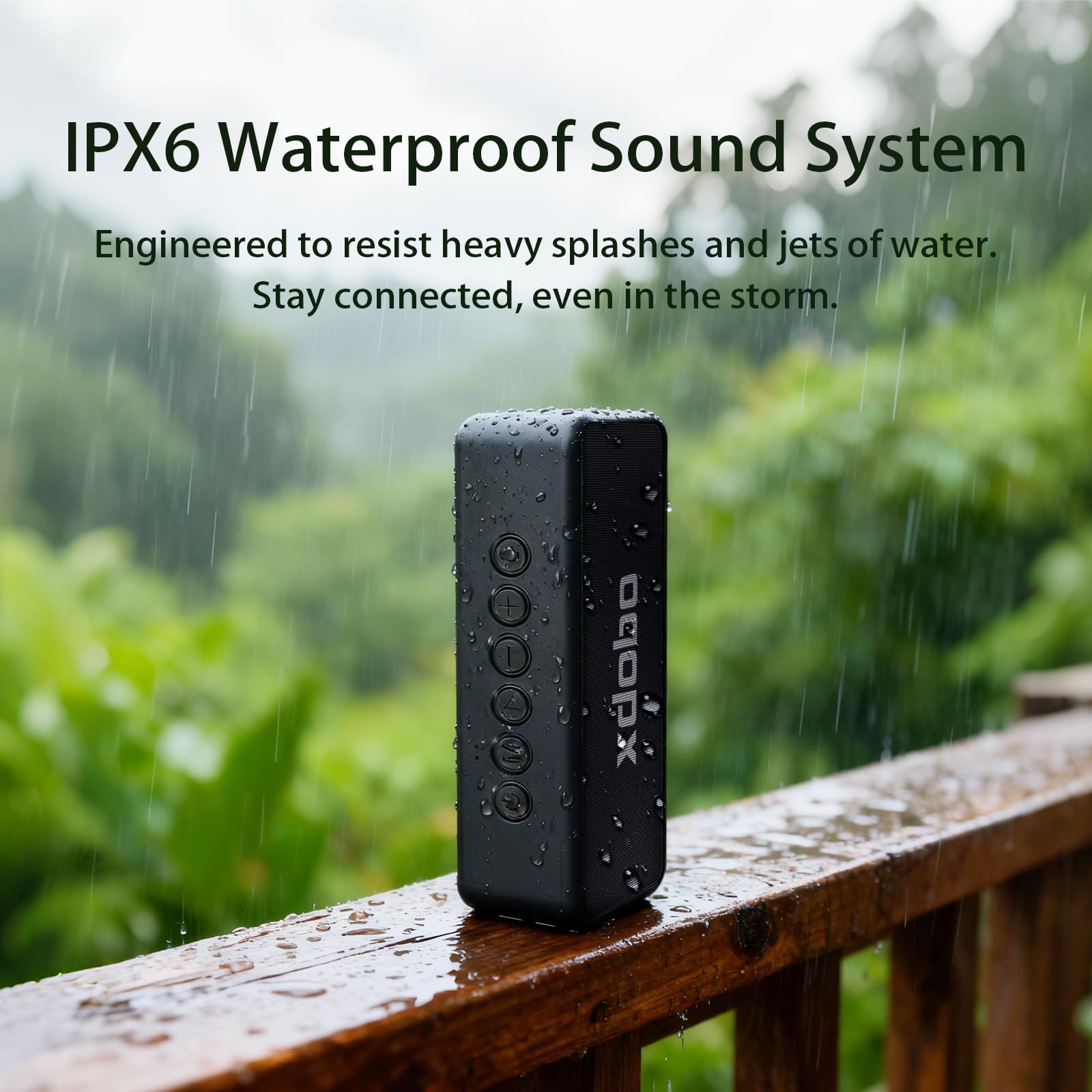 xdobo X5 głośnik Bluetooth, bezprzewodowy przenośny głośnik 30 W, wodoodporność IPX6, parowanie TWS, czas odtwarzania 8H, ładowanie typu C, czarny