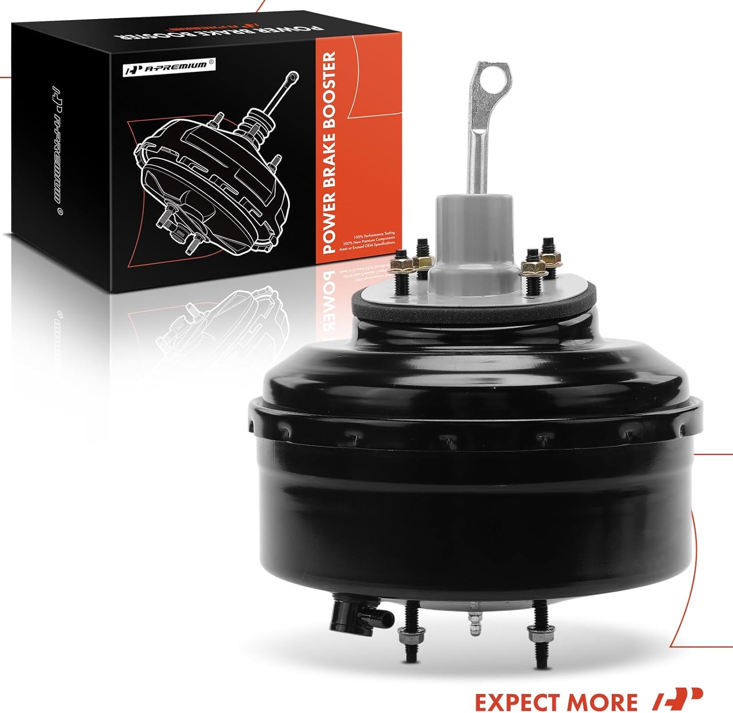A-Premium Vacuum Power Brake Booster Compatible with Ford F-250 1987-1996/1998, F-250 HD 1997, F-350 1987-1997, F Super Duty 1990-1997, Without Master Cylinder