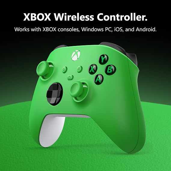 Xbox Wireless Controller – Velocity Green Series X|S, One, PCs, TVs, mobile, and more
