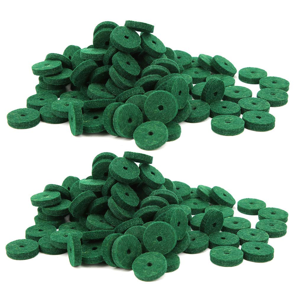 180 Uds, Teclado de Piano de Lana Pura Verde, Almohadilla de Fieltro, Accesorio de Instrumento Musical Redondo, Accesorios de Piano Deportes De Ocio Ajedrez Y Cartas, Deportes De Ocio