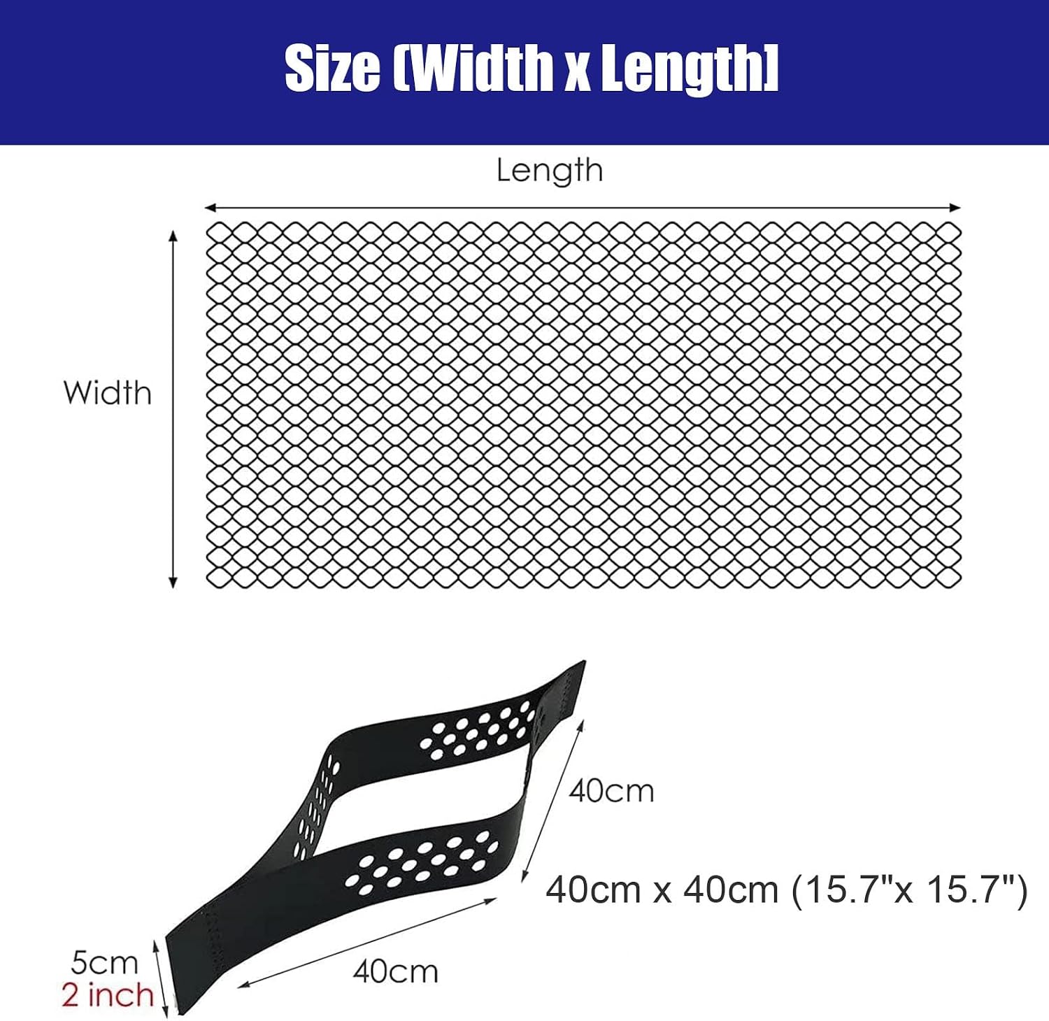 Permeable Gravel Grid for Walkways 1m x 5m (3.3X16.5ft) s Reinforcement Mesh for Driveways Slope Stabilization and Gravel Path Paving System