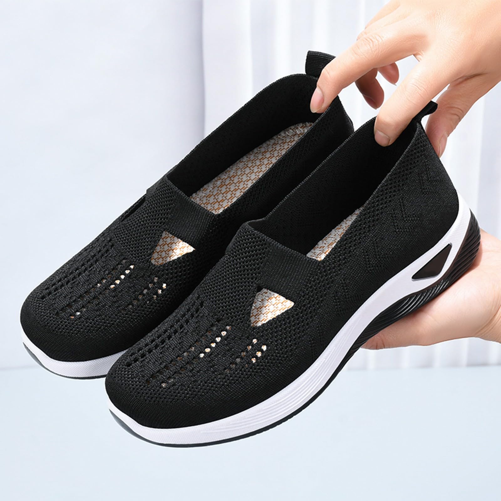Scarpe Donna, Sneakers Estive Eleganti Scarpe Ortopediche Scarpe Da Ginnastica Donna Scarpe Da Passeggio Antiscivolo Comode Leggero Sportive Senza Lacci Donna In Mesh Running Camminare Scarpe Da Corsa