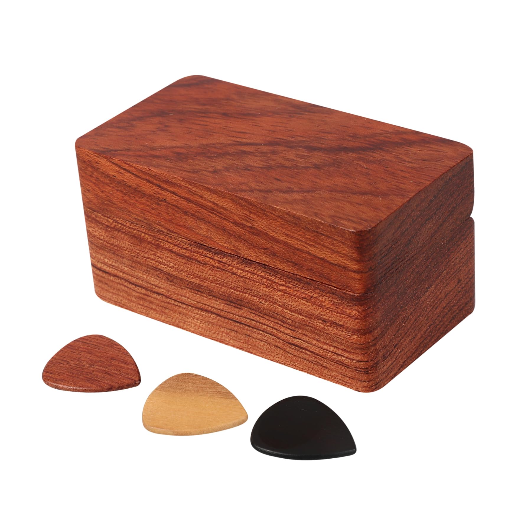 LIFKOME Organize Your Picks Wooden Guitar Pick Storage Case Plectrum Holder Plectrum Box
