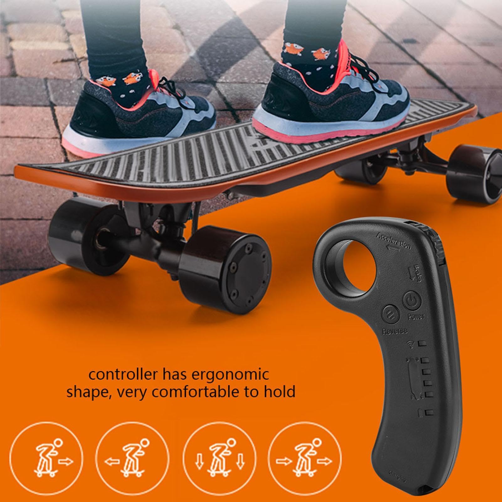 MAGT Motor Sin Escobillas, Longboard Eléctrico Skateboard 430W Single Drive ESC Con Indicador LED y Control Remoto - Sistema de Control Sustituto Mainboard