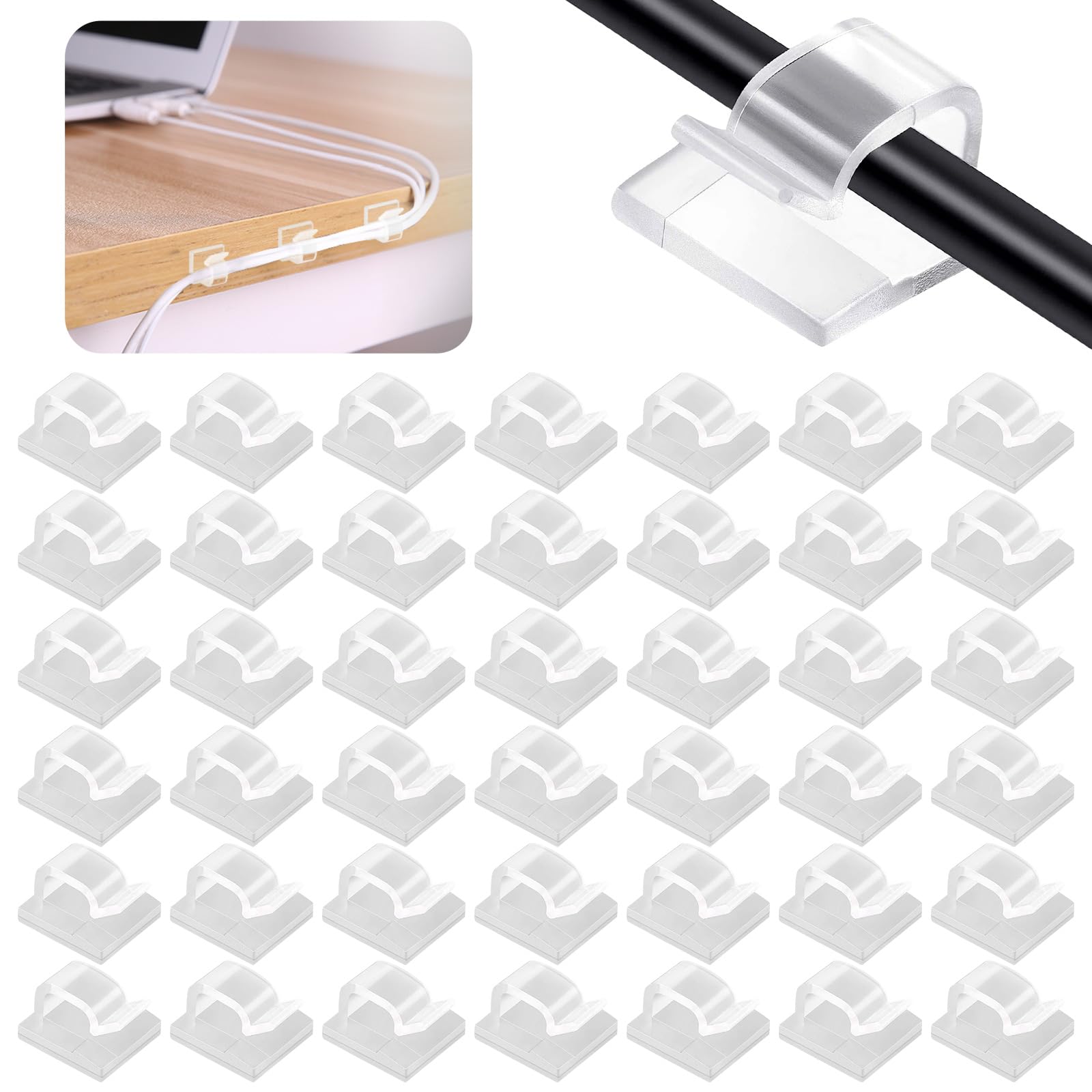 Amazon.co.jp: Pakalik ケーブルクリップ 50個入り コードクリップ