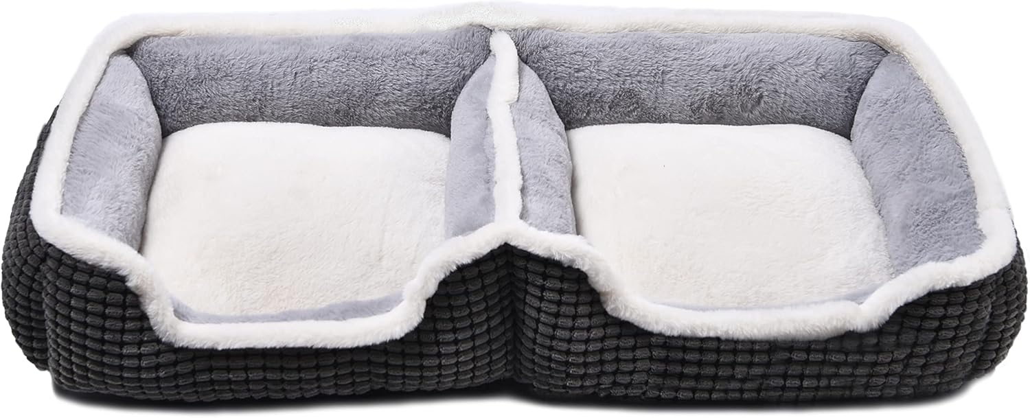 Dog Beds for Two Small Dogs, Double Cat Beds for Indoor