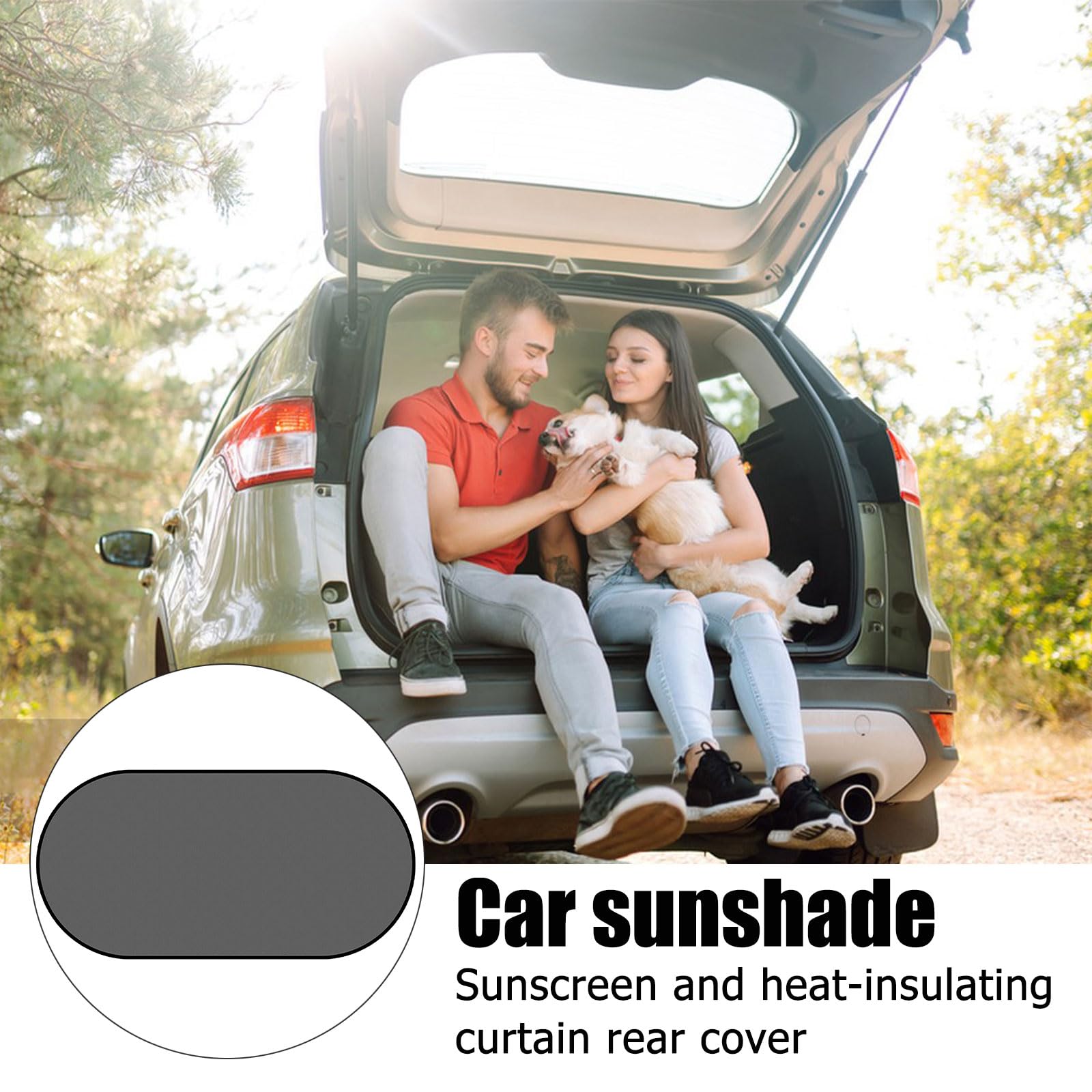 Parasol para Ventana Trasera de Coche,Parasol Coche Ttrasero,Sunshade Trasero Car,con 2 Potente Ventosa,100x50 cm