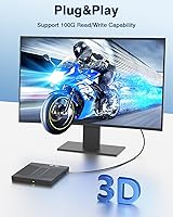Vista 7 de Unidad Blu Ray externa 7 en 1, USB 3.0 y tipo C externa Bluray/DVD Burner y lector de tarjetas SD/TF, compatible con disco de 100 G R/W para PC