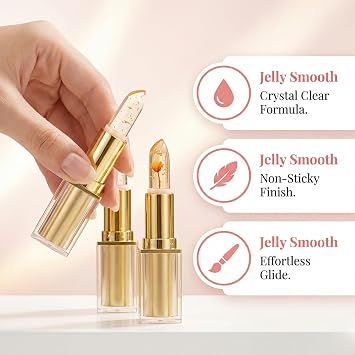3Pack Colour Changing pH Adjusting Lipstick with Gold Foil,Hydrating Shine