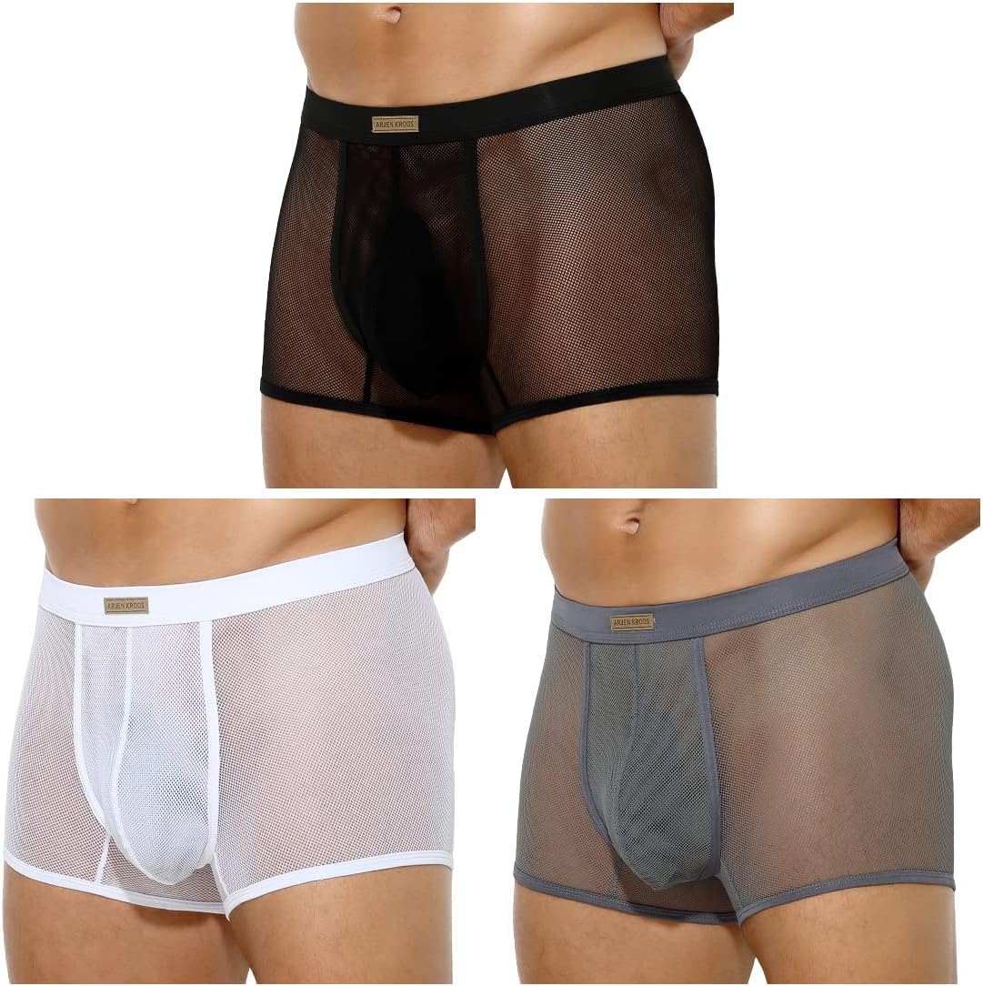 Casey Kevin Herenslip, sportslip, ademend, comfortabel, lage taille, sexy herenondergoed, K3-grijs, XL