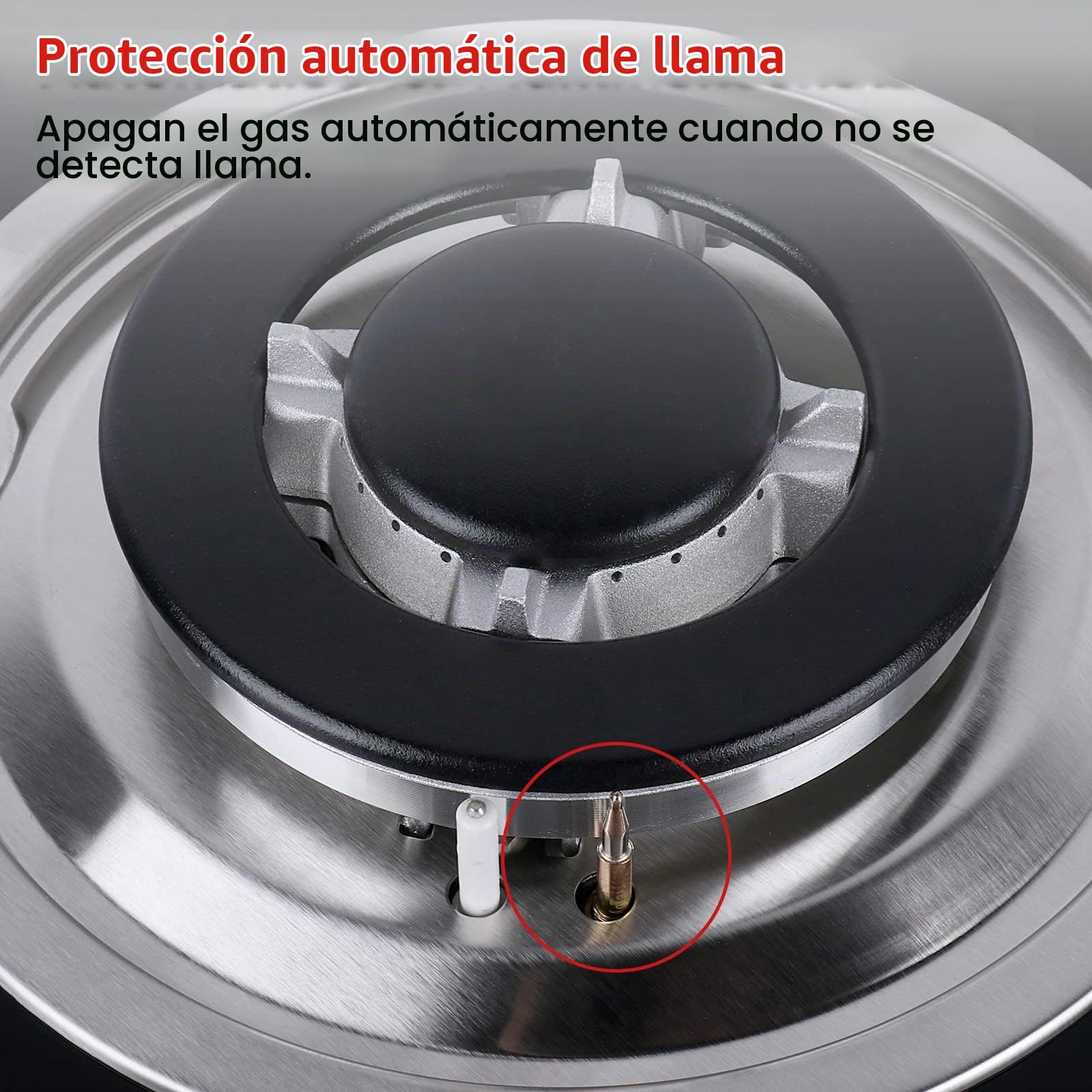 IsEasy Placa de Gas 3 Fuegos Negro, Encimera de Gas Butano/Natural/Propano,7750W, 60 cm