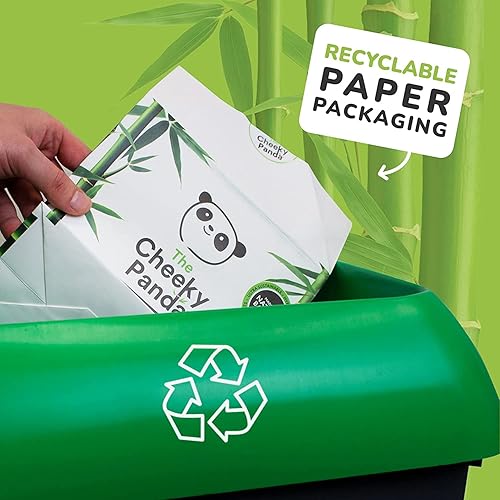 Miniatura 3 de The Cheeky Panda Papel higiénico de bambú a granel  24 rollos con 200 hojas suaves cada uno (6 paquetes de 4 rollos)  Papel de seda de bambú fuerte