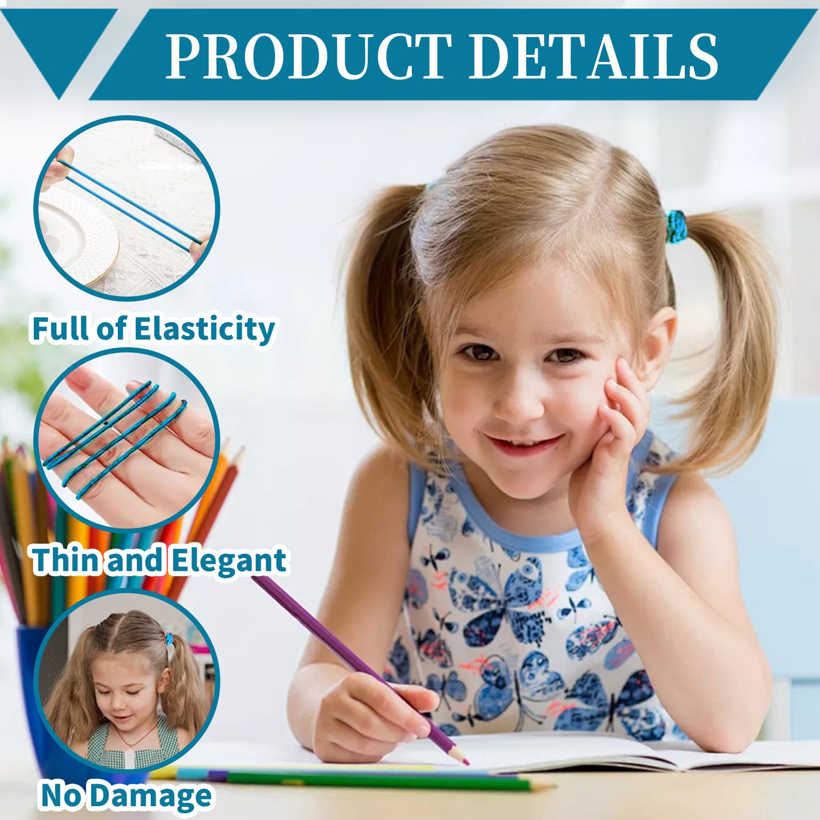 100 PCS Elastic Hair Bands - Image 3