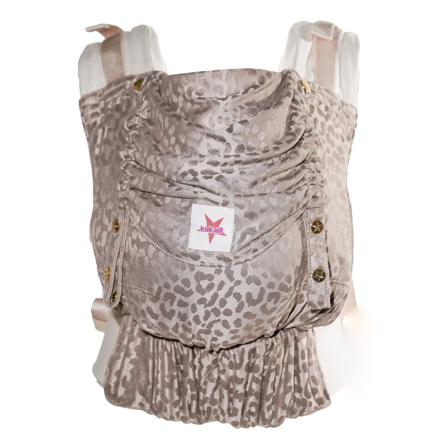 KOKADI Babytrage Flip Safari Eleni (Unisize)– Ergonomisch & sicher - handgefertigt – Ab Geburt bis 15 kg, einfach anzulegen, ideal für den täglichen Gebrauch -Ergonomische Babybauchtrage Rückentrage