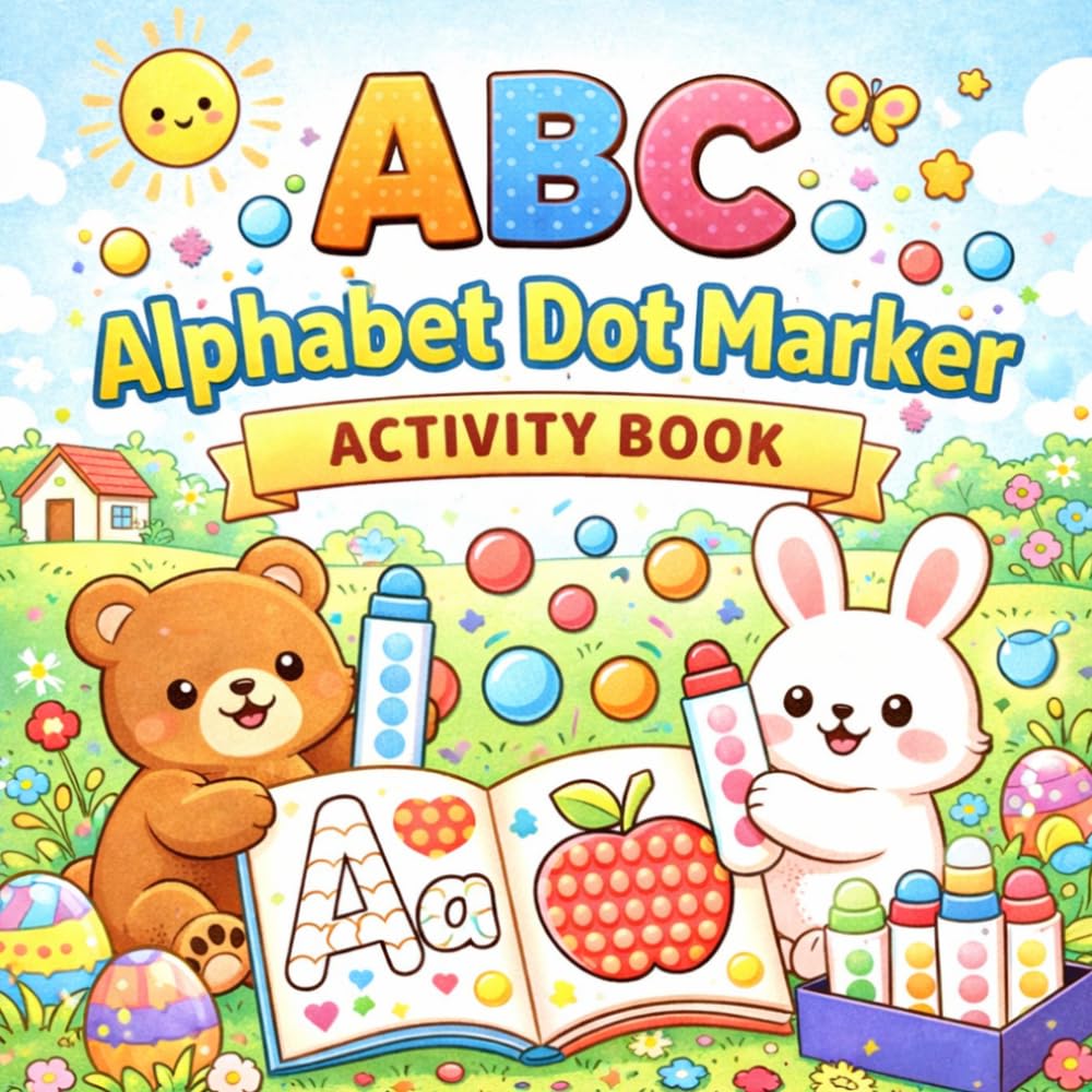 Alphabet Dot Marker Activity Book for Kids Ages 2–5: ABC Learning with Fun Dot Coloring Pages, Big Bold Circles, Easy Preschool Activities for Toddlers & Kindergarten