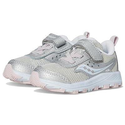 Saucony Kids Ride JR (Toddler) Kids Shoes Silver/Pink