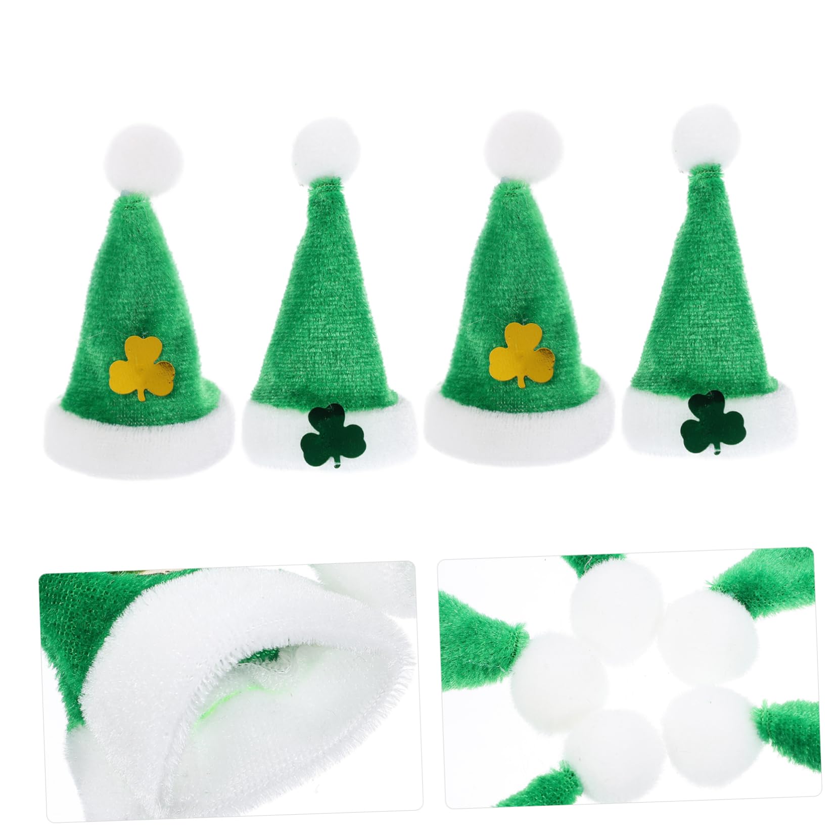 LIOOBO Doll Hat Decorations Plush Mini Hats Patrick's Day Costumes Mini Accessory Ornaments 20 Pieces