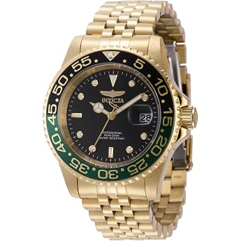 Invicta Pro Diver 44526 Mens Watch - Quartz Movement - Stainless Steel with Black Dial - 40 mm