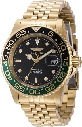 Invicta Pro Diver 44526 Men's Watch - Quartz Movement - Stainless Steel with Black Dial - 40 mm
