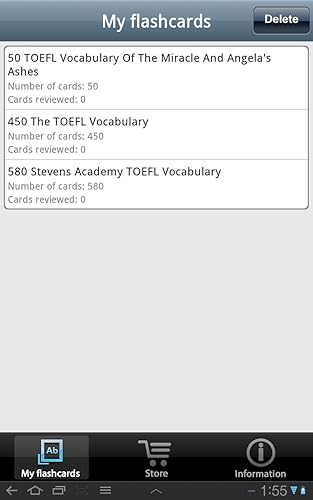 TOEFL Flashcards - English