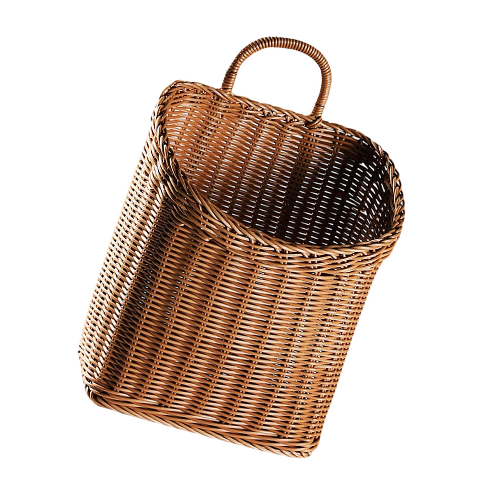 TQUXNGA Sturdy Imitation Rattan Wall Basket for Home Offices Organization and Decoration Kitchen Planner Basket