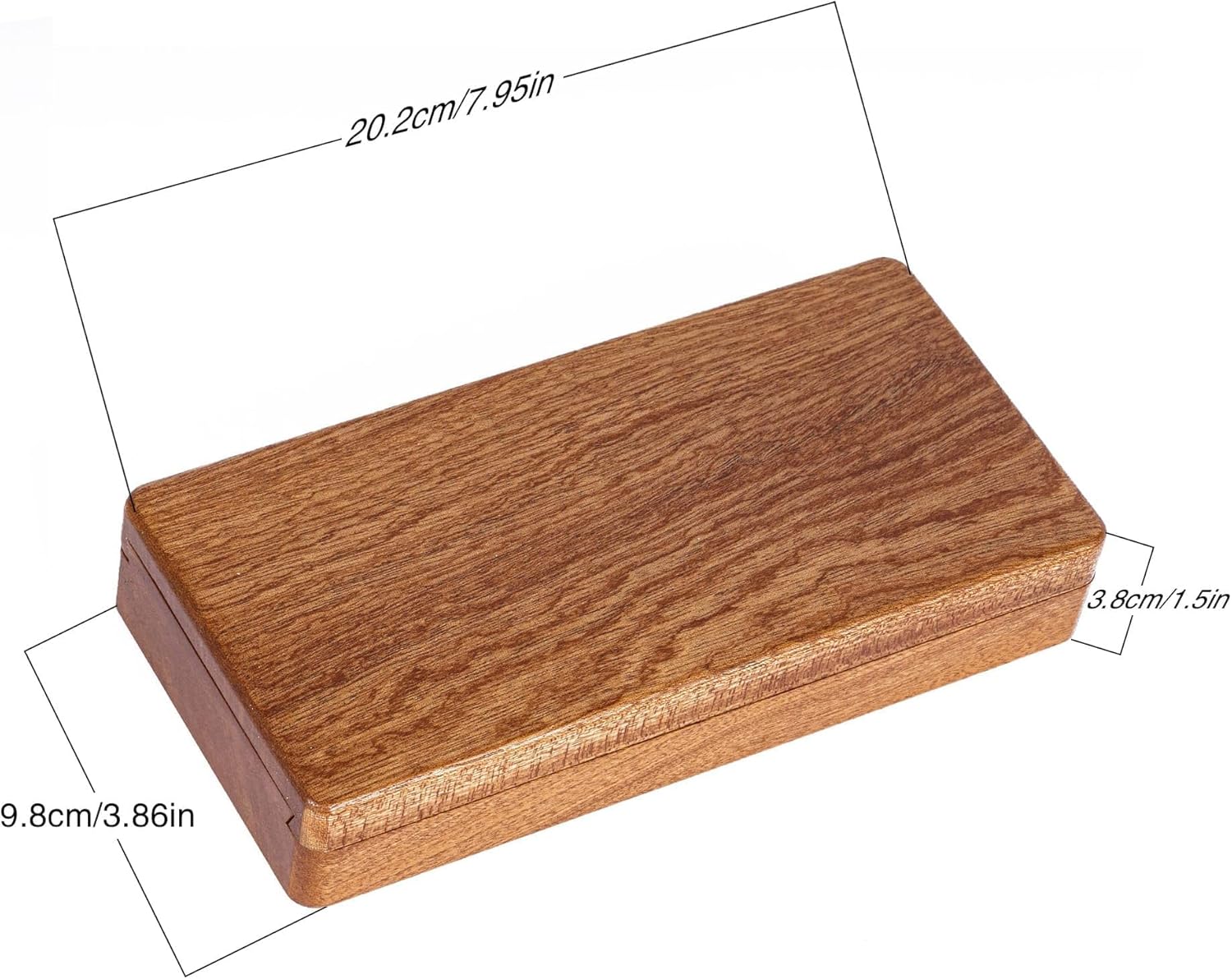 Wooden DND Dice Case with Magnetic Lid for Storing 3 Sets of 7 Polyhedral Dice for D&D Tabletop Games