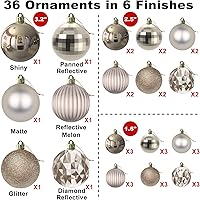 Vista 130 de Bubblegun Rosa - Bolas Pequeñas de Navidad de 1.6 Pulgadas, Adornos de Decoración para Árbol de Navidad, Bolas Colgantes Inastillables