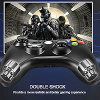 Vista 4 de Controlador Xbox 360, joystick con cable USB con doble vibración mejorada y diseño ergonómico para Microsoft Xbox 360 y Slim y PC Windows 7810
