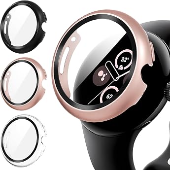 Suoman for Google Pixel Watch 3 41mm/2/1 Protective Case 3 Pack Hard PC