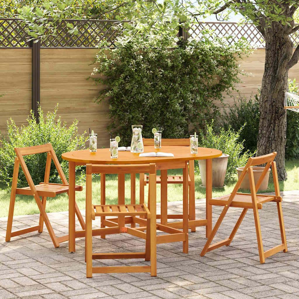 vidaXL Tavolo da Giardino Marrone 110 x 60 x 72 cm, Set Giardino e Terrazza, Tavolo Pieghevole in Legno, Mobili Rustici per Pranzi all'Aperto