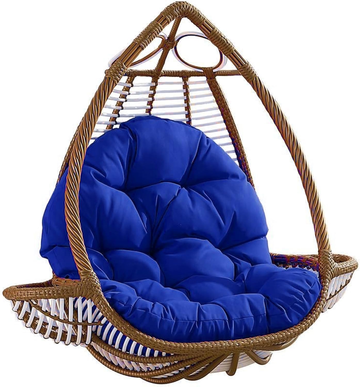 Breathable Dark Gray Egg Chair Cushion Replacement Weather-Resistant Hanging Basket Swing Chair Cushion for Outdoor Patio Indoor Conservatory Balcony Furniture