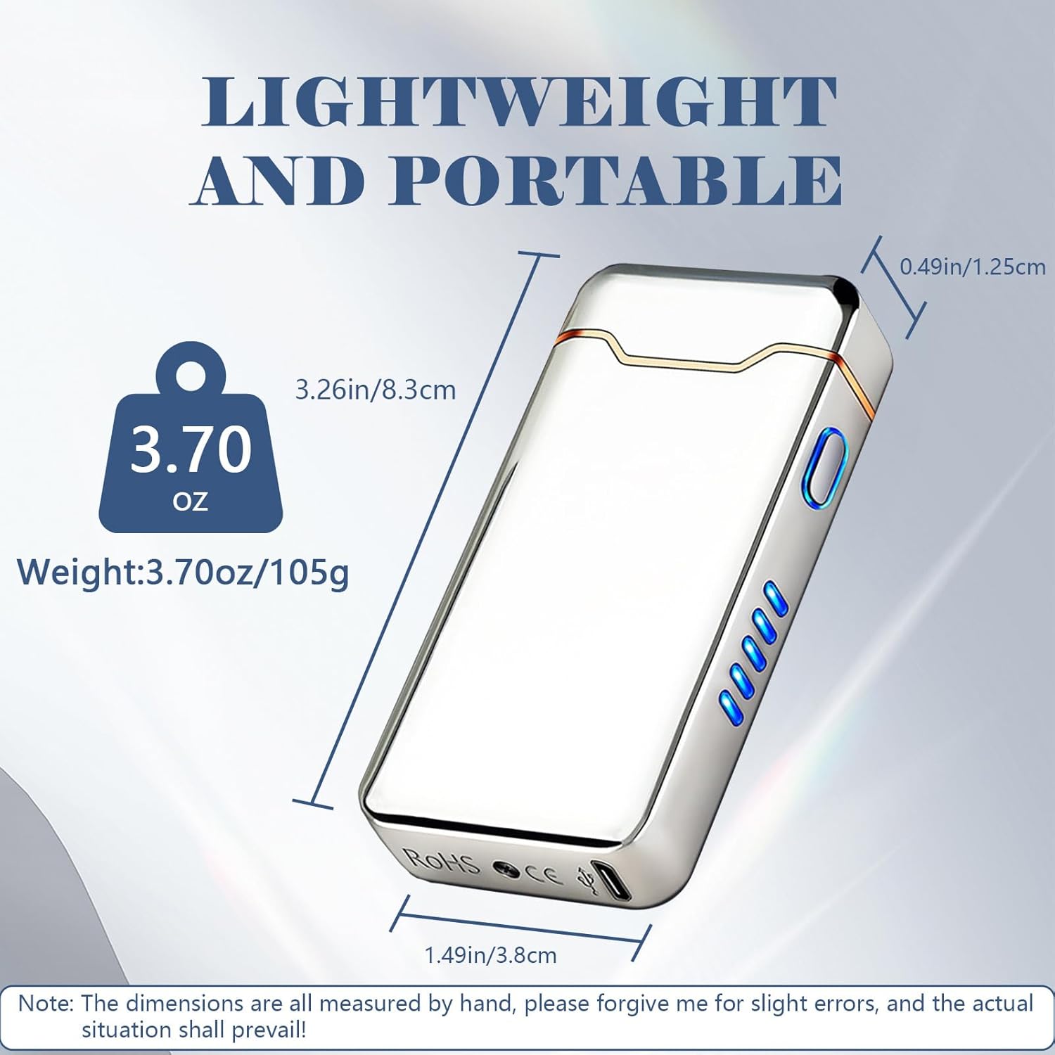 BABOBIU Rechargeable Electric Lighter,Windproof USB Arc Lighter with Safe Design,Vintage Style High-Power Encendedor for Candles,BBQs,and More,Durable & Portable Electric Lighters Rechargeable(Silver)
