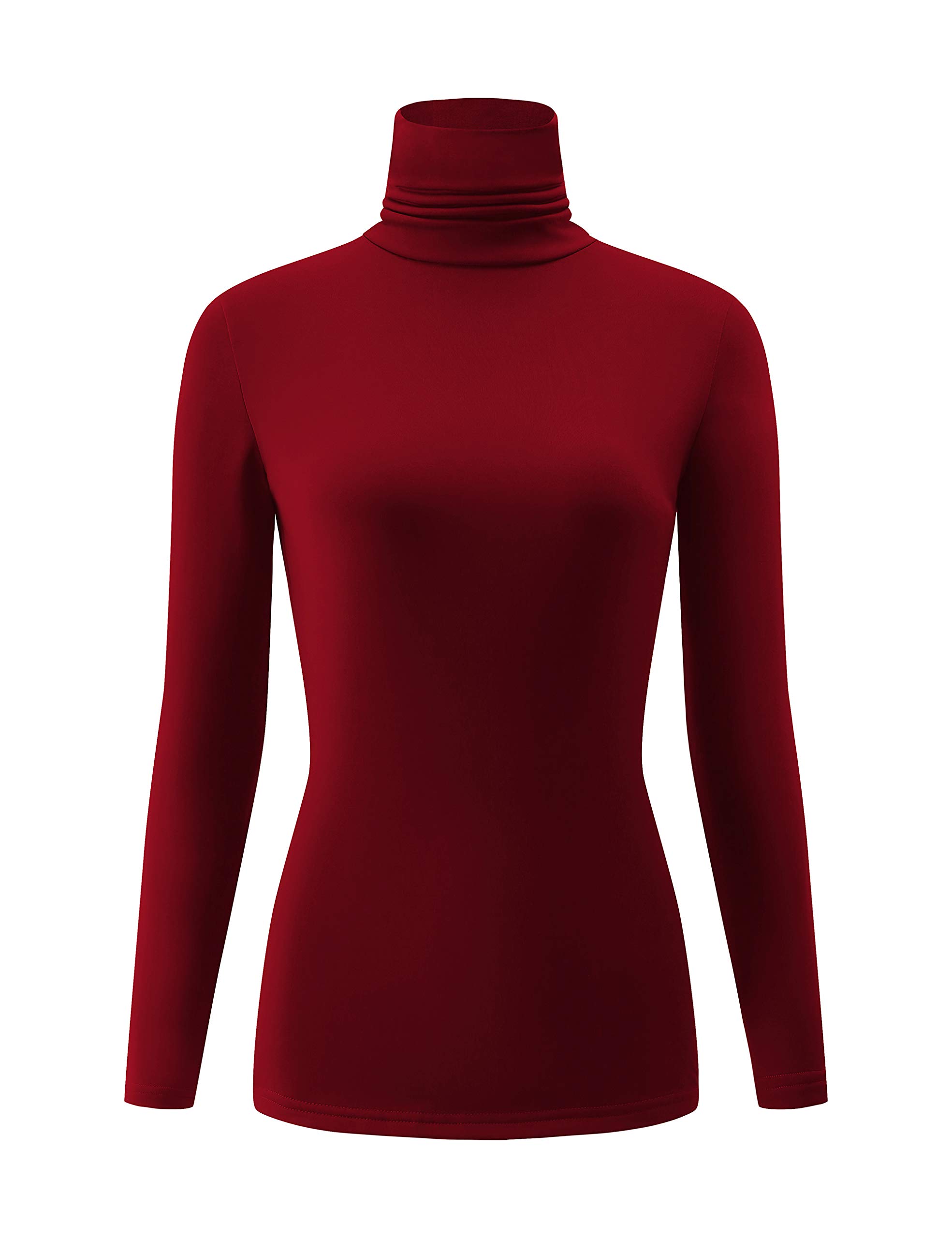 Kindcall Casual Turtleneck Tops Lightweight Long Sleeve Soft Thermal Shirts for Women