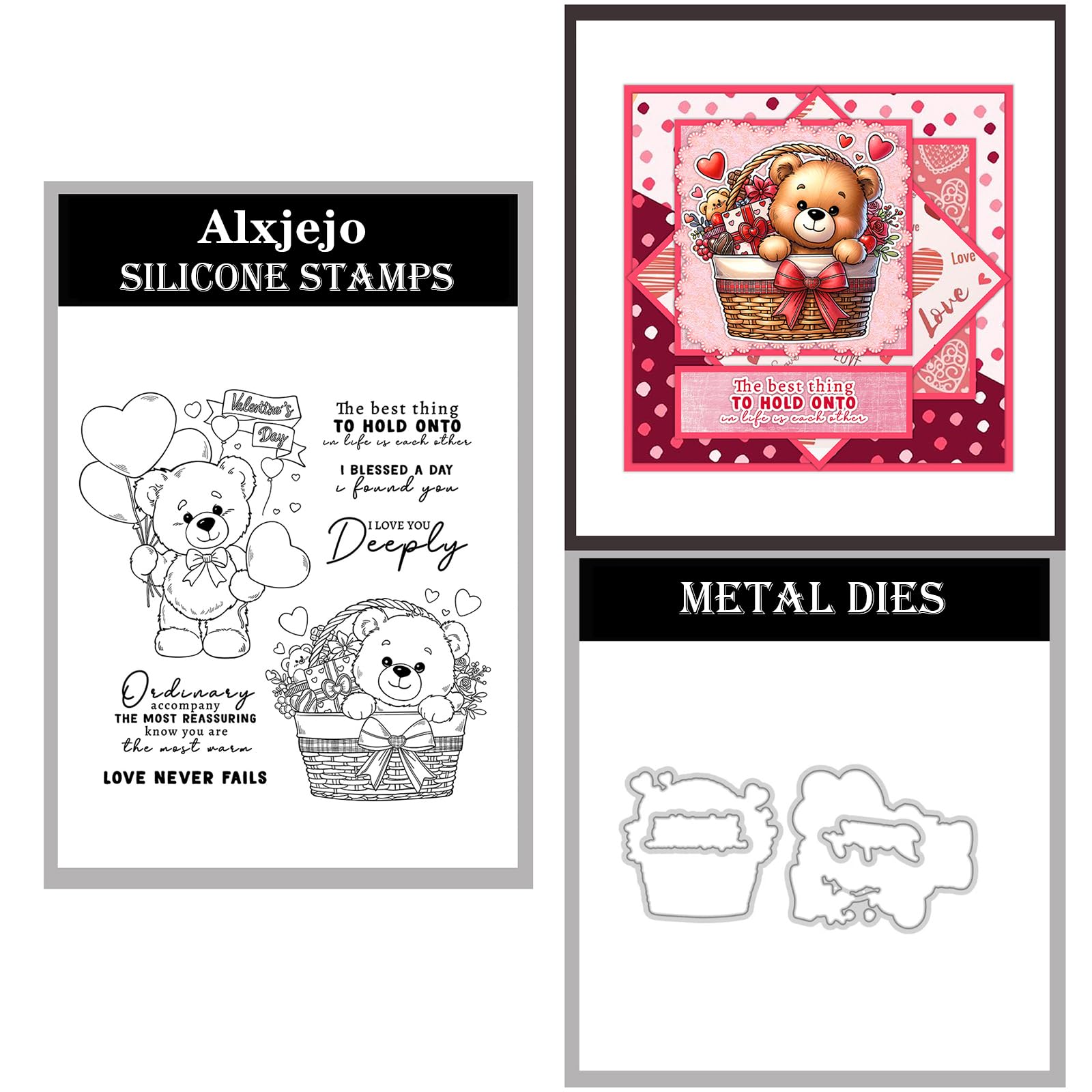 Alxjejo Cutting Dies and Stamps Set 2024-2025-2026,Stamps and die for Card Making for DIY Birthdays, Thanksgiving Day, Valentine's Day, Scrapbooking, Art Craft, Festivals Greeting Card Album