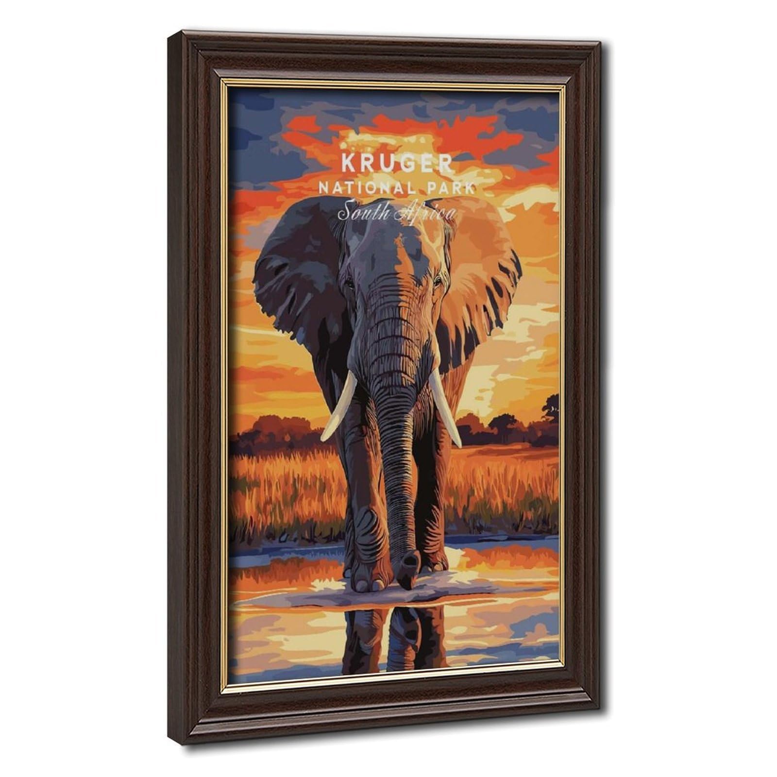 Bareronor Kruger Elephant Poster (2) Canvas Poster Bedroom Decor Landscape Office Room Decor Gift 16" L X 24" W