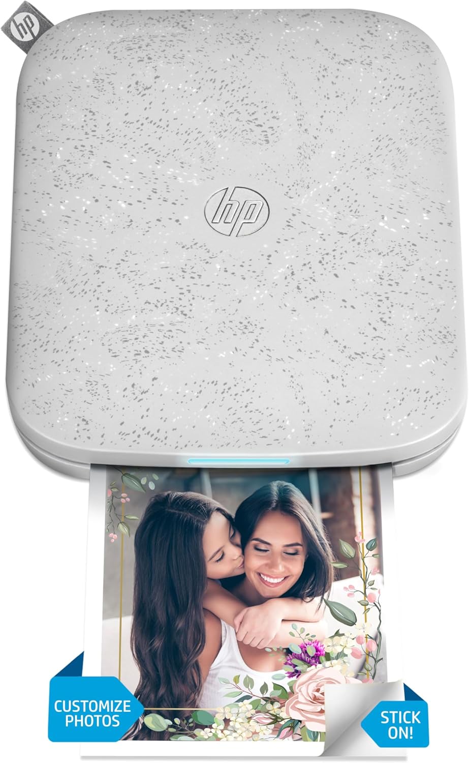 Impresora fotogr&aacute;fica instant&aacute;nea HP Sprocket 3x4 &ndash; Imprima de forma inal&aacute;mbrica 3.5x4.25 &rdquo; Fotos en papel Zink de dispositivos iOS y Android, blanco