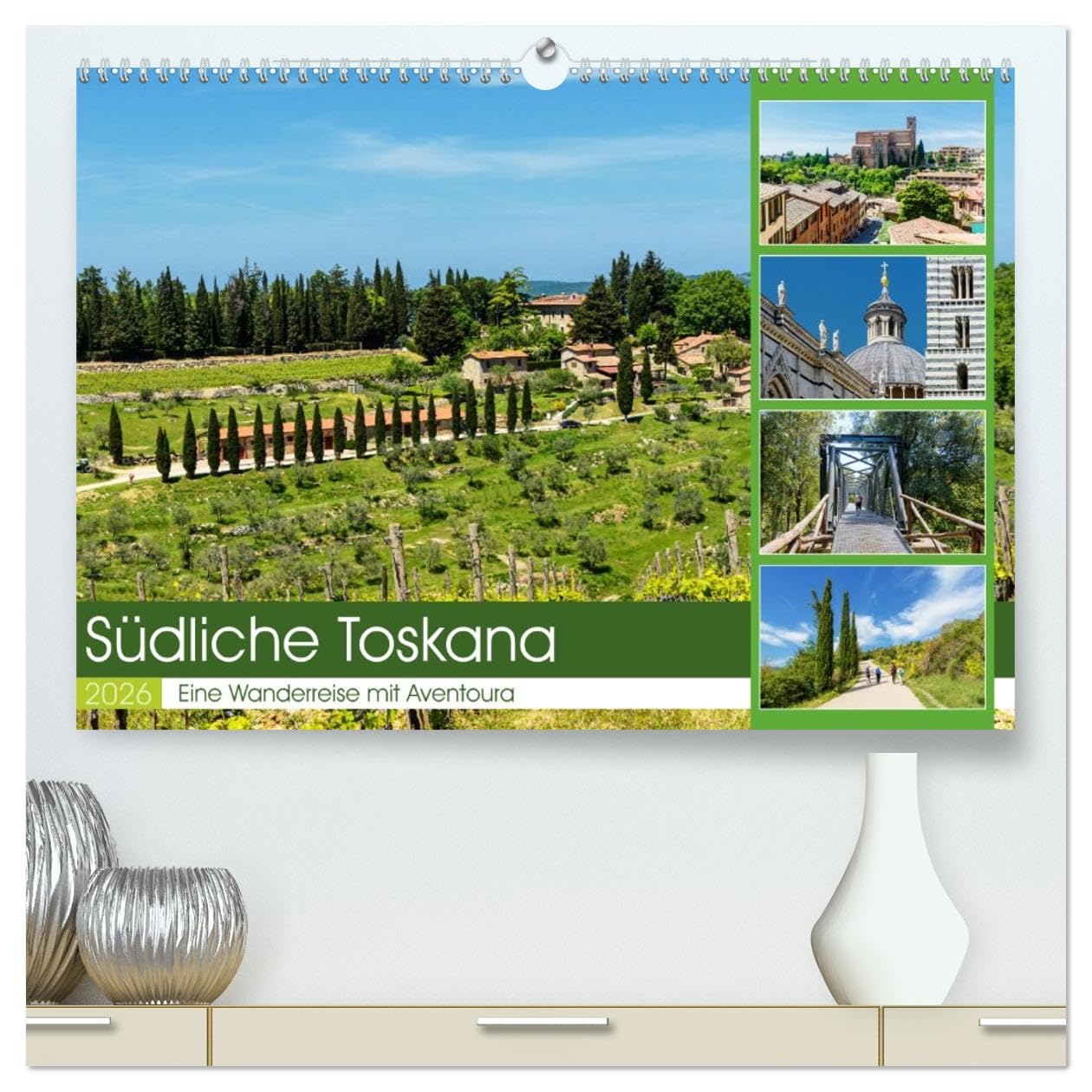 Südliche Toskana (hochwertiger Premium Wandkalender 2026 DIN A2 quer), Kunstdruck in Hochglanz: Die Toskana ist ein traumhaftes Wandergebiet. (CALVENDO Orte)