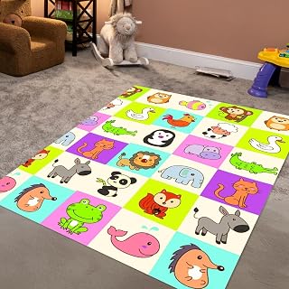 Forest Animal Theme Reversible Baby Folding Mat,Foldable Playmat,Large Baby Crawling,Play for Floor,Portable Non-Slip Doub... Price In India